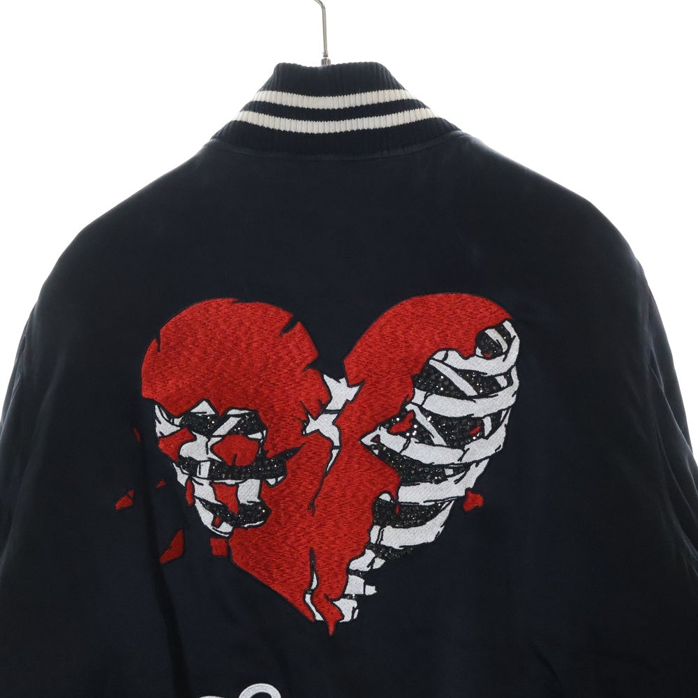 AMIRI(アミリ) LOVERS SILK BOMBER JACKET バックエンブロイダリーロゴ シルクボンバージャケット ブルゾン ブラック