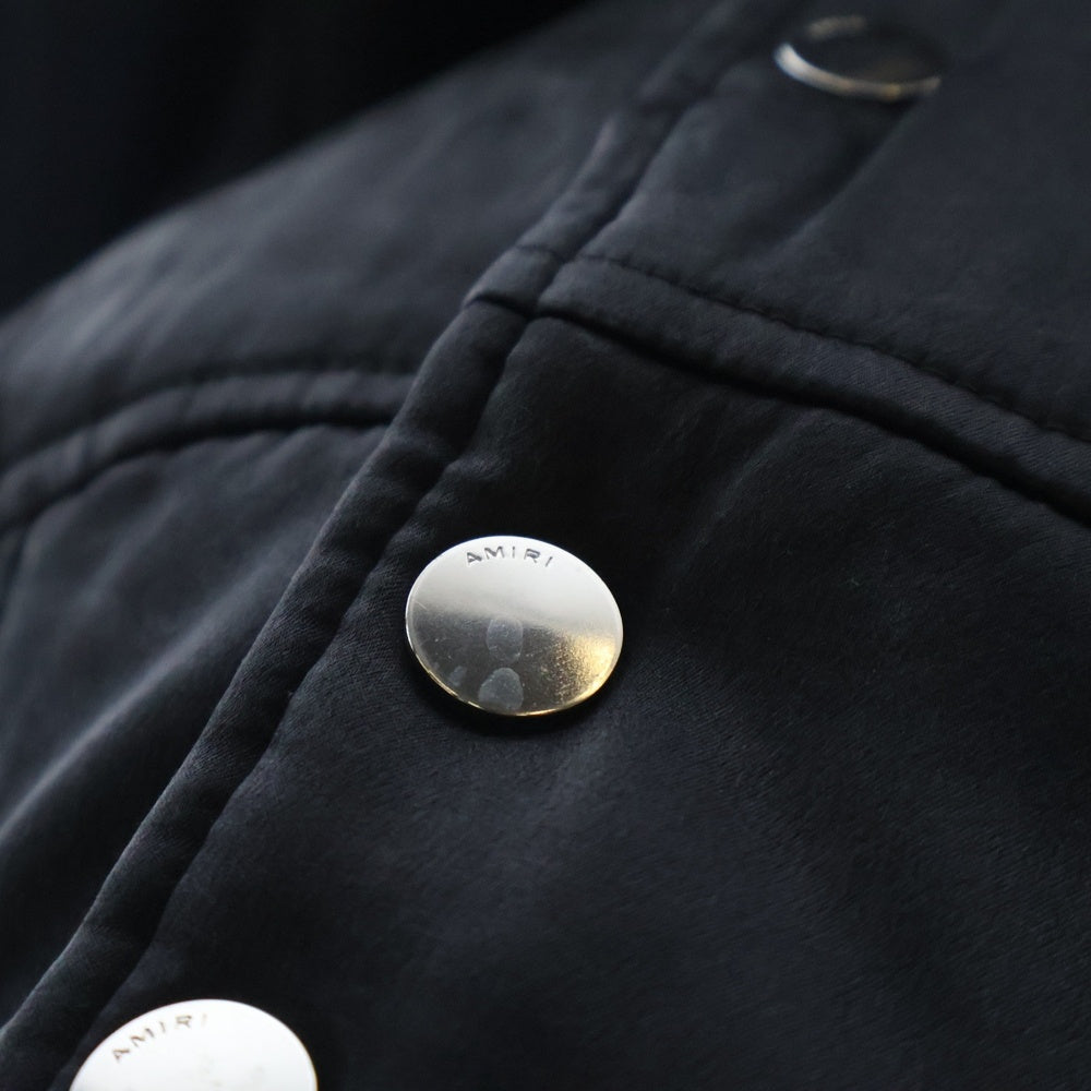 AMIRI(アミリ) LOVERS SILK BOMBER JACKET バックエンブロイダリーロゴ シルクボンバージャケット ブルゾン ブラック