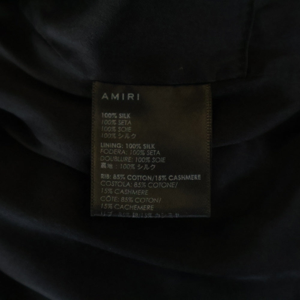 AMIRI(アミリ) LOVERS SILK BOMBER JACKET バックエンブロイダリーロゴ シルクボンバージャケット ブルゾン ブラック