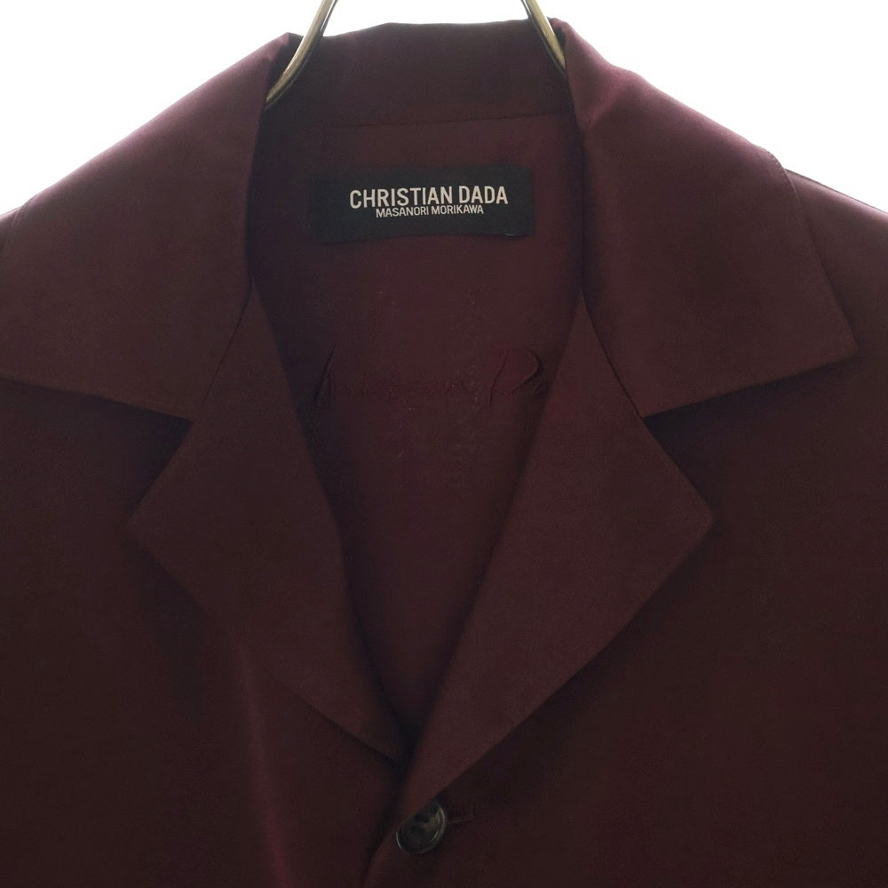 CHRISTIAN DADA(クリスチャンダダ) 19AW Oversized Satin Vietnam Jacket オーバーサイズ サテン ベトナムジャケット バーガンディ CDW-19W-0151A