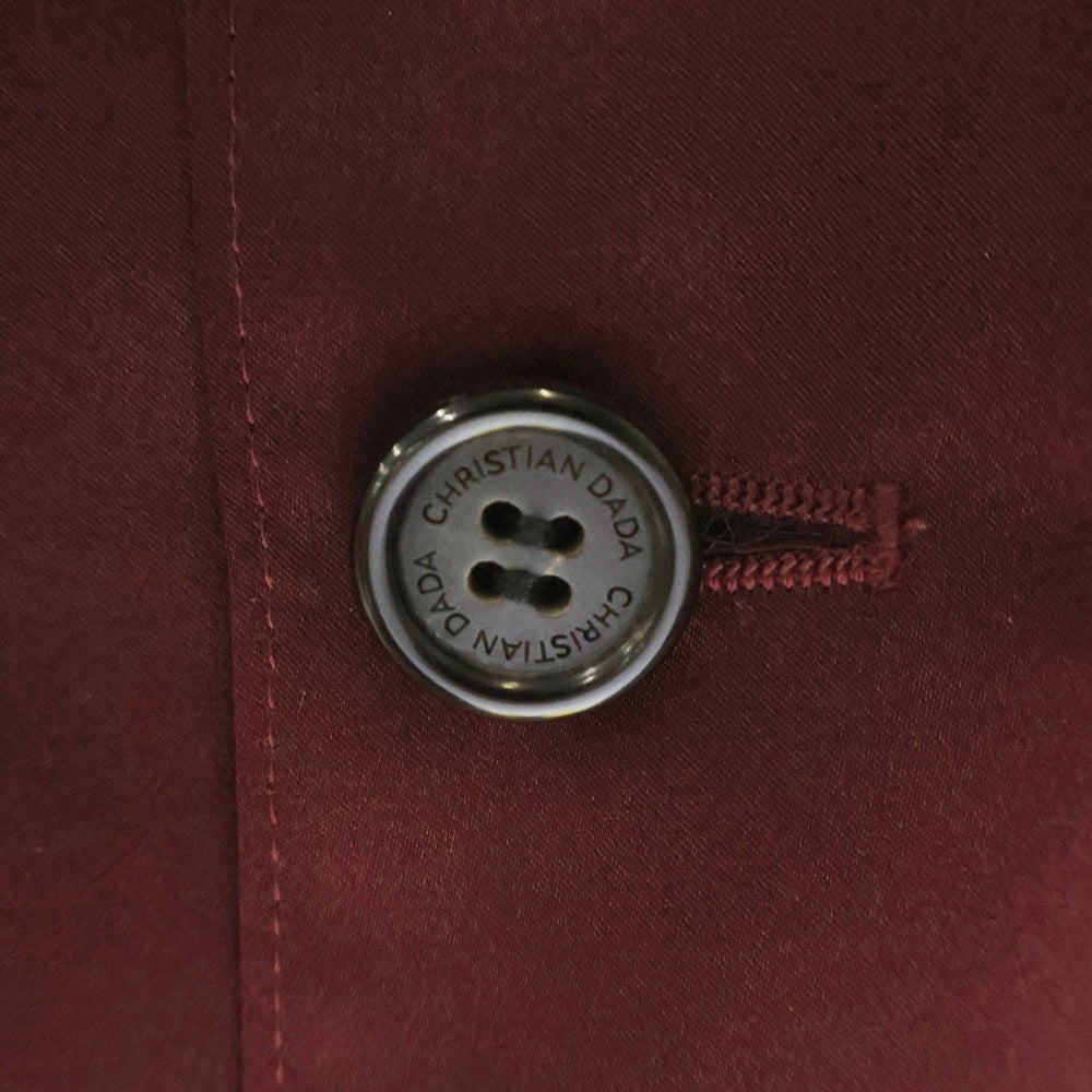 CHRISTIAN DADA(クリスチャンダダ) 19AW Oversized Satin Vietnam Jacket オーバーサイズ サテン ベトナムジャケット バーガンディ CDW-19W-0151A
