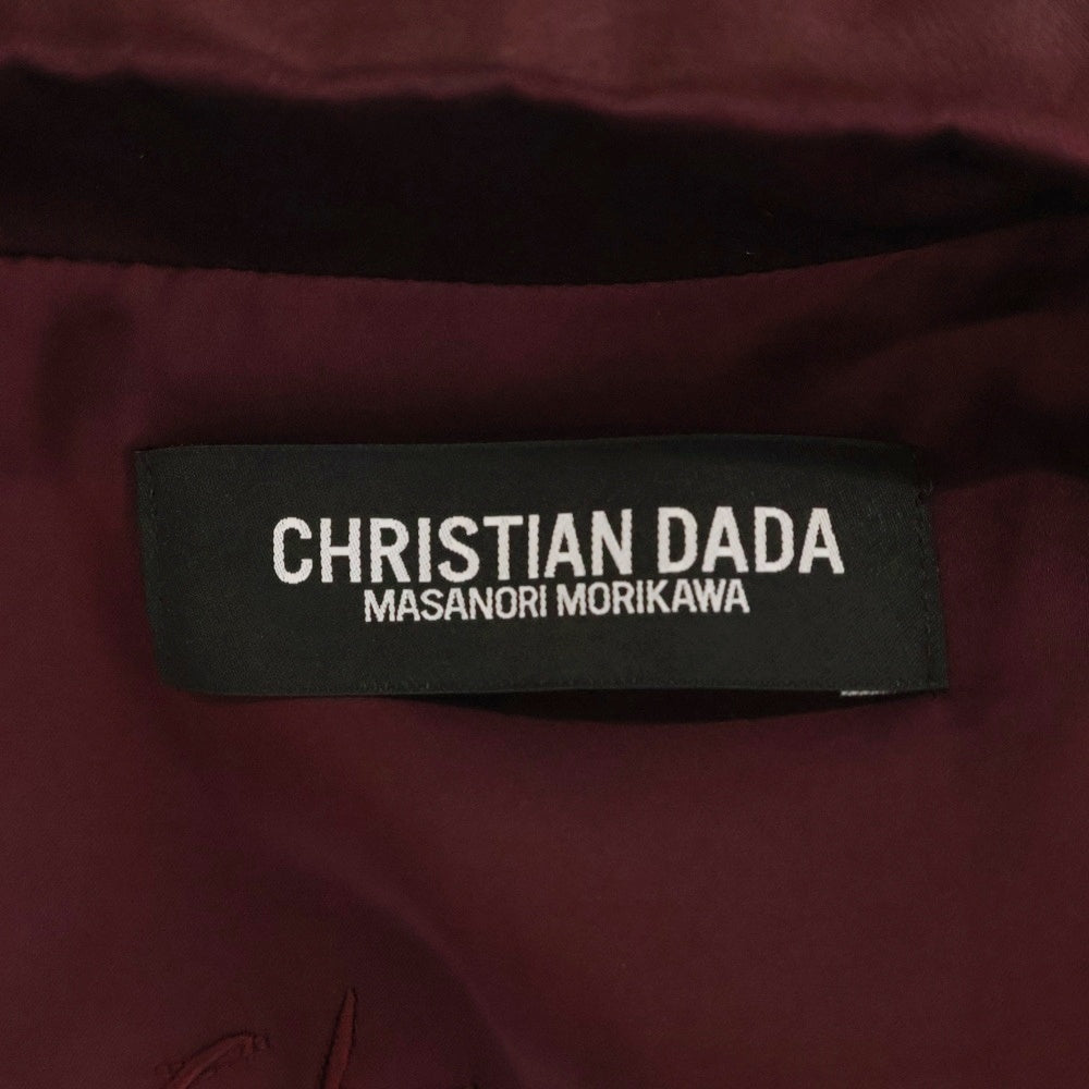 CHRISTIAN DADA(クリスチャンダダ) 19AW Oversized Satin Vietnam Jacket オーバーサイズ サテン ベトナムジャケット バーガンディ CDW-19W-0151A