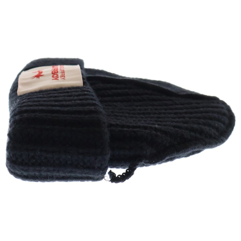 CHARLES JEFFREY LOVERBOY(チャールズジェフリーラバーボーイ) LABEL BEANIE ラベルビーニー ニット帽 ブラック