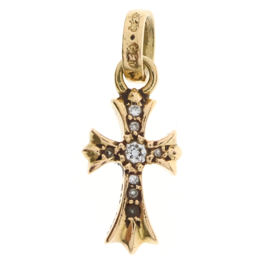 CHROME HEARTS(クロムハーツ) 22K CRS BBYFAT P/DIA ベイビーファットクロス PAVEダイヤ ペンダントトップ ゴールド BCA035