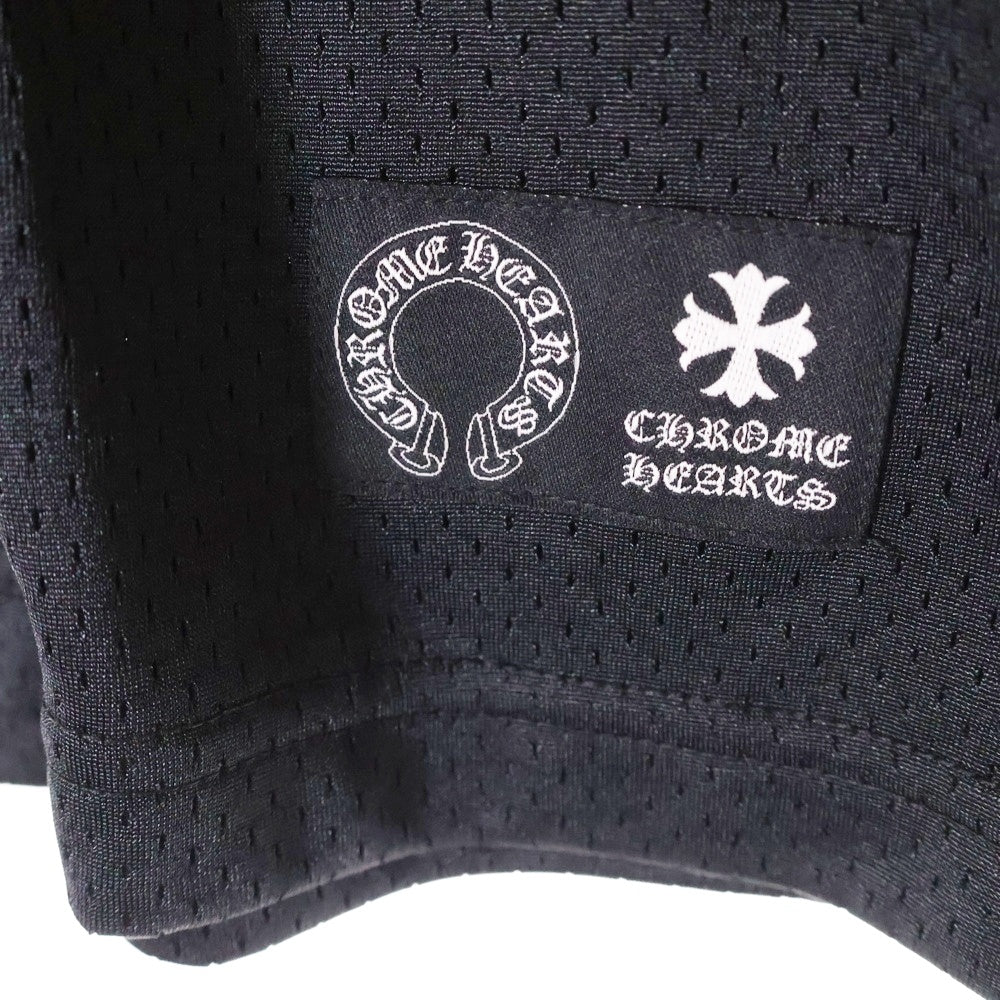 CHROME HEARTS(クロムハーツ) MESH WARM UP JERSEY メッシュ バーシティー ジャージー CHプリントメッシュ 長袖Tシャツカットソー ブラック