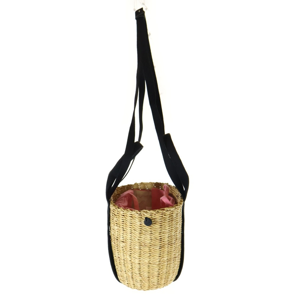 MUUN(ムーニュ) 2WAY インナー付き カゴ ハンドショルダーバッグ ベージュ レディース