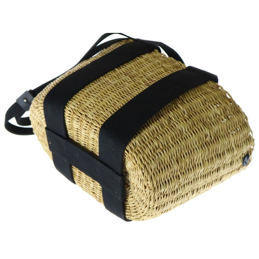 MUUN(ムーニュ) 2WAY インナー付き カゴ ハンドショルダーバッグ ベージュ レディース