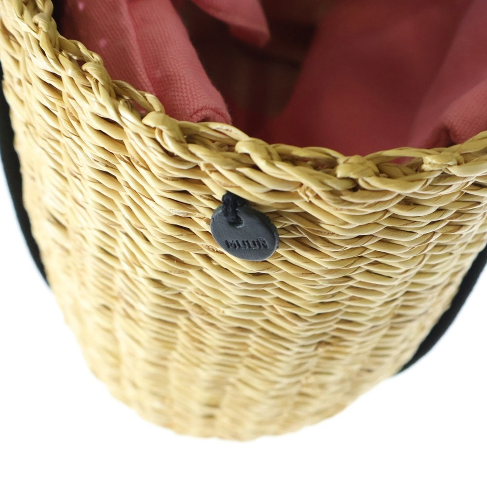 MUUN(ムーニュ) 2WAY インナー付き カゴ ハンドショルダーバッグ ベージュ レディース