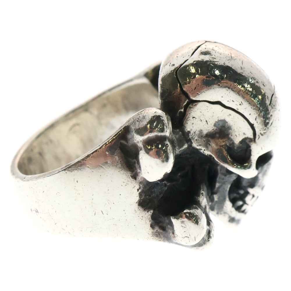 CRAZY PIG(クレイジーピッグ) No820 Large 3D Skull & CB Ring ラージ3D クロスボーン シルバーリング