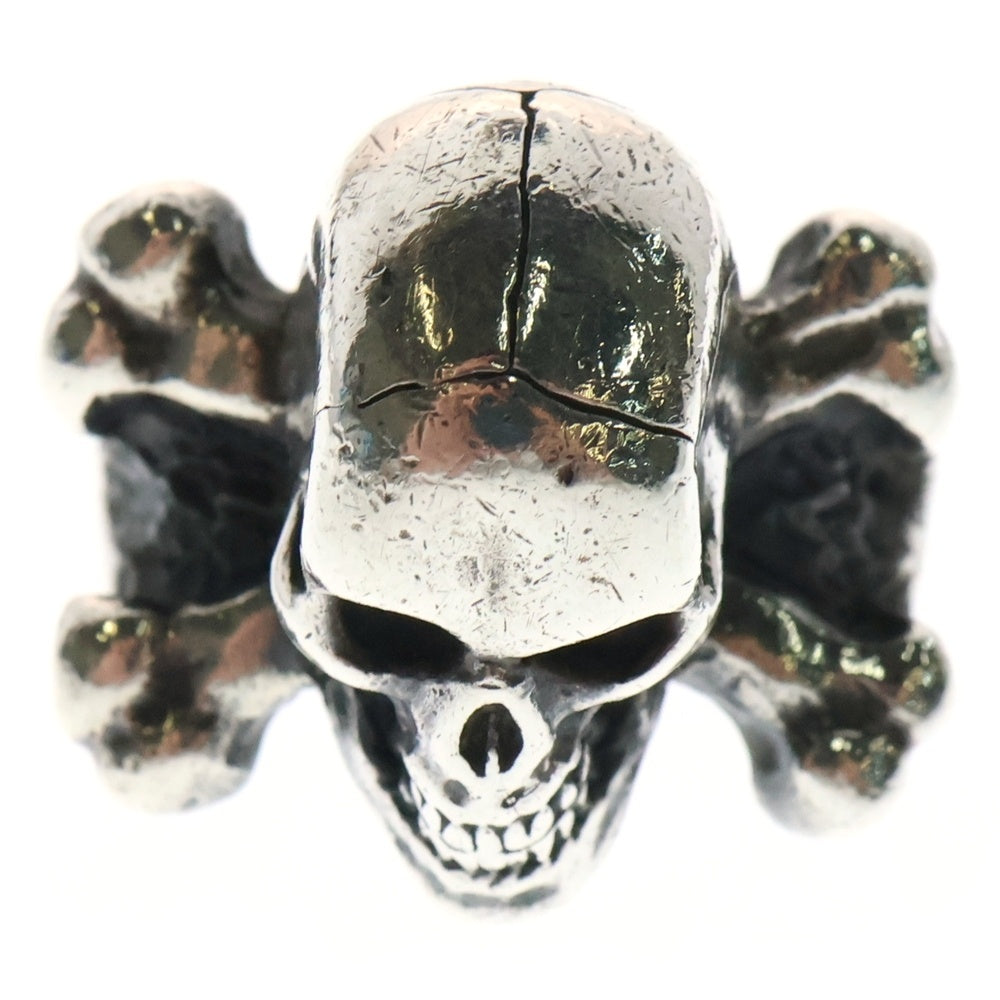 CRAZY PIG(クレイジーピッグ) No820 Large 3D Skull & CB Ring ラージ3D クロスボーン シルバーリング