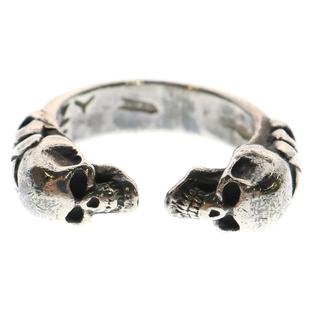 CRAZY PIG(クレイジーピッグ) TWO SKULLS TUDOR RING 2スカル チューダースカル シルバーリング