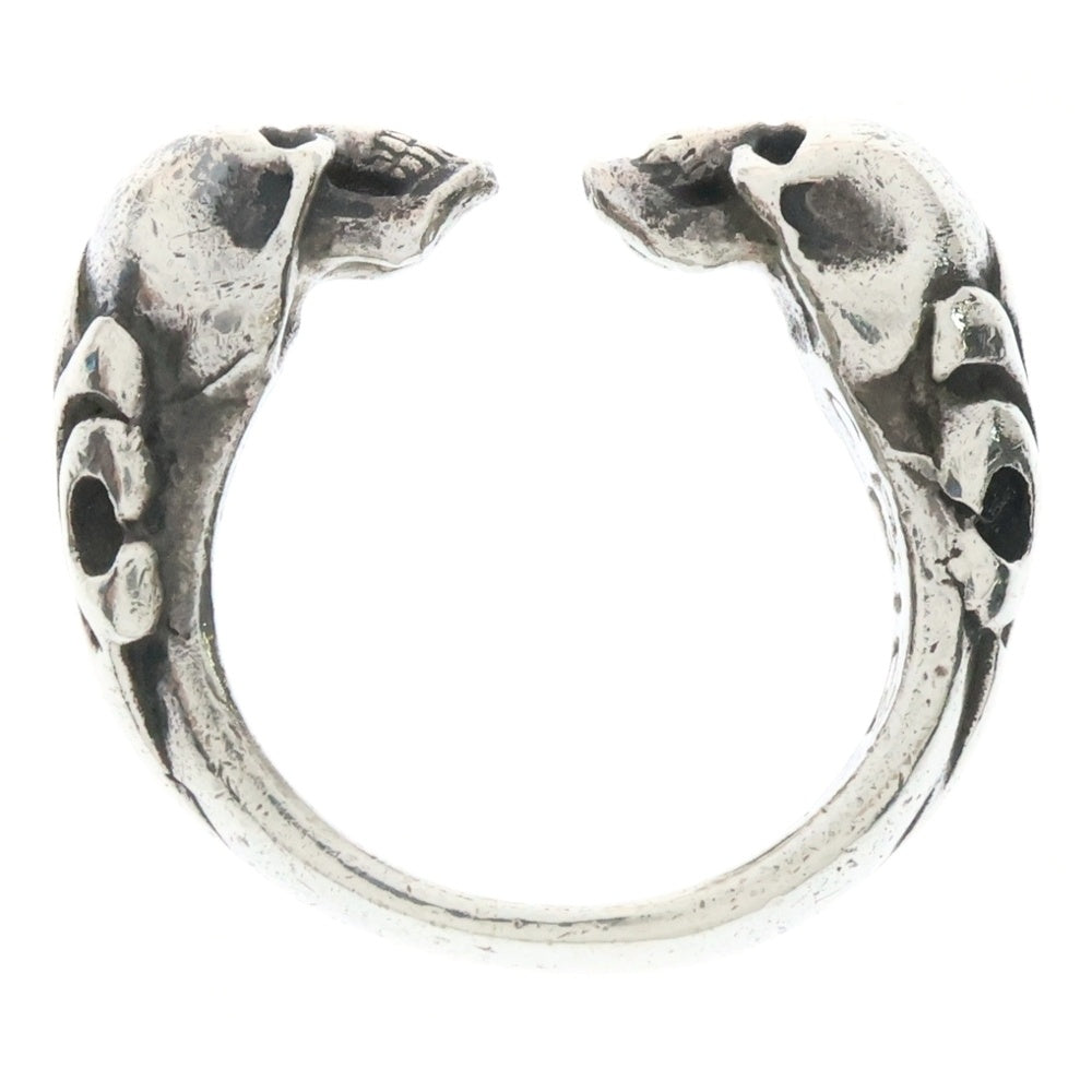 CRAZY PIG(クレイジーピッグ) TWO SKULLS TUDOR RING 2スカル チューダースカル シルバーリング
