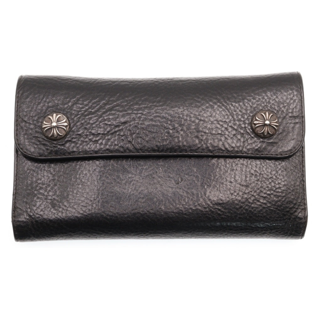CHROME HEARTS(クロムハーツ) WAVE ウェーブ レザーウォレット 財布 ブラック BCA374