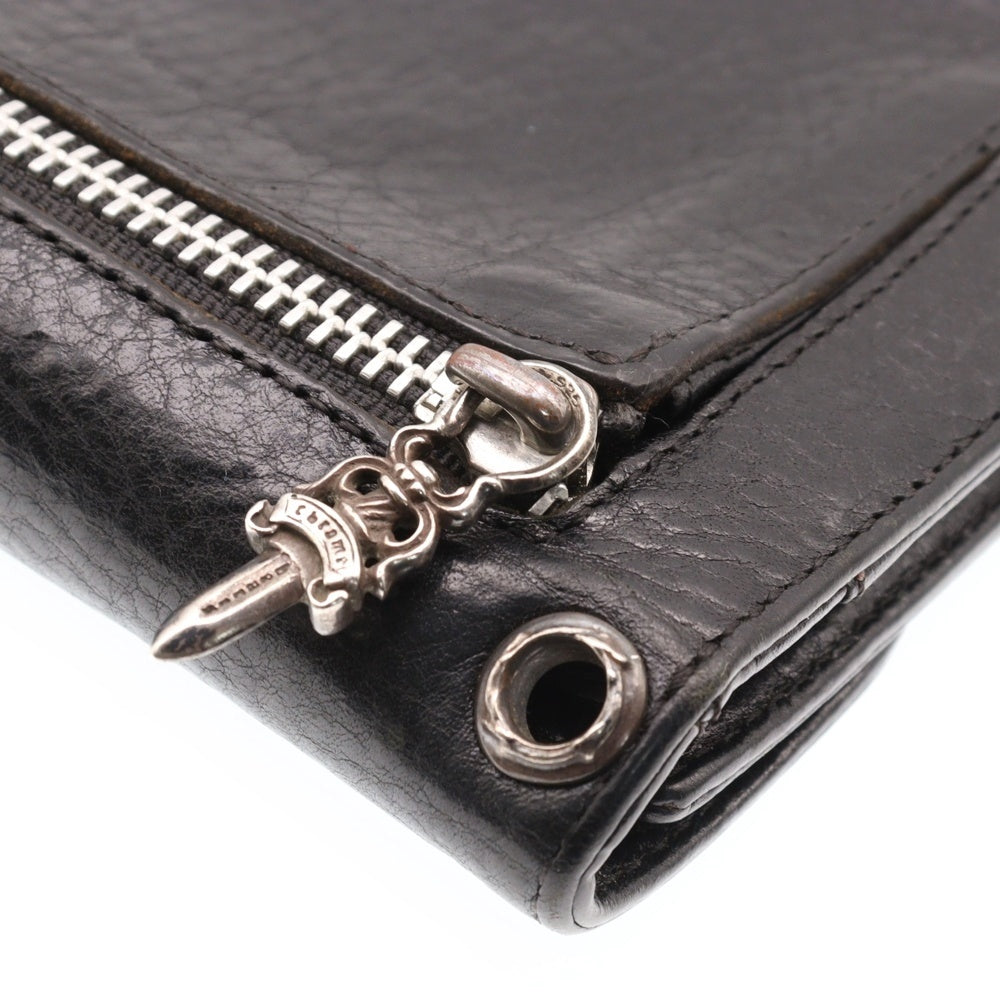 CHROME HEARTS(クロムハーツ) WAVE ウェーブ レザーウォレット 財布 ブラック BCA374