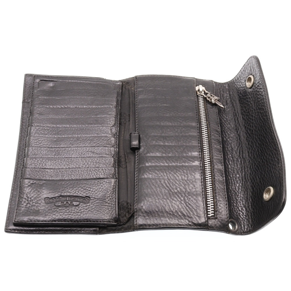 CHROME HEARTS(クロムハーツ) WAVE ウェーブ レザーウォレット 財布 ブラック BCA374