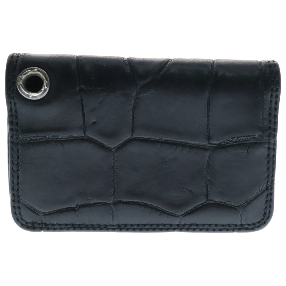 CHROME HEARTS(クロムハーツ) CARD CASE ALGTR カードケース グロメット付きアリゲーターカードケース ブラック