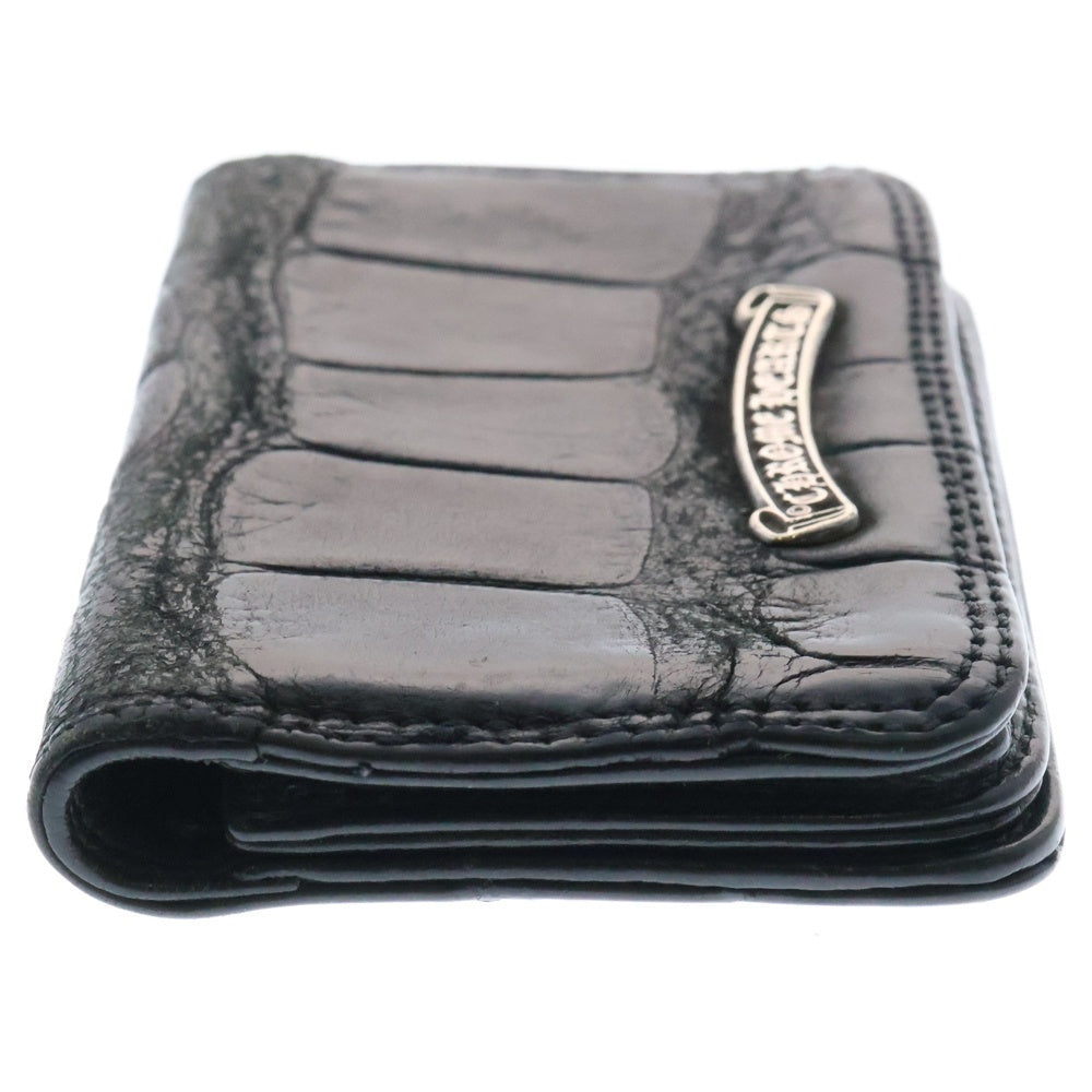 CHROME HEARTS(クロムハーツ) CARD CASE ALGTR カードケース グロメット付きアリゲーターカードケース ブラック