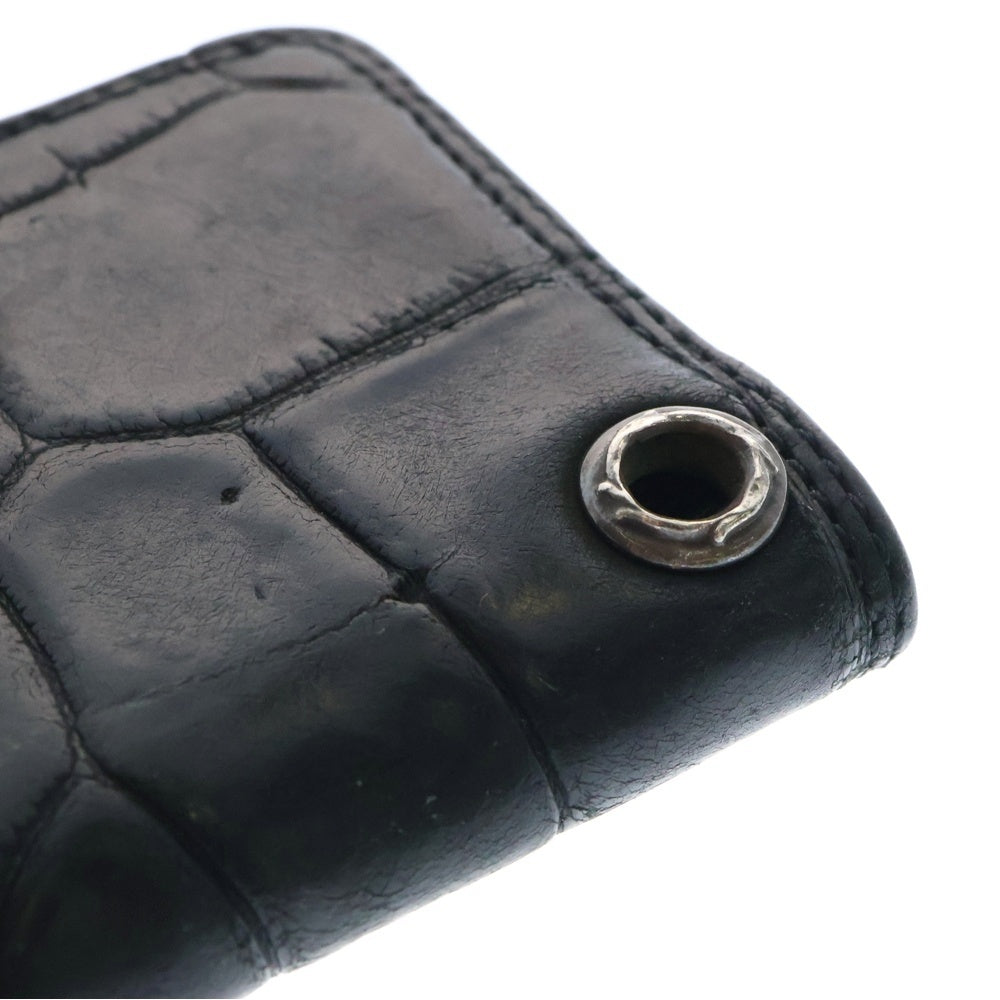 CHROME HEARTS(クロムハーツ) CARD CASE ALGTR カードケース グロメット付きアリゲーターカードケース ブラック