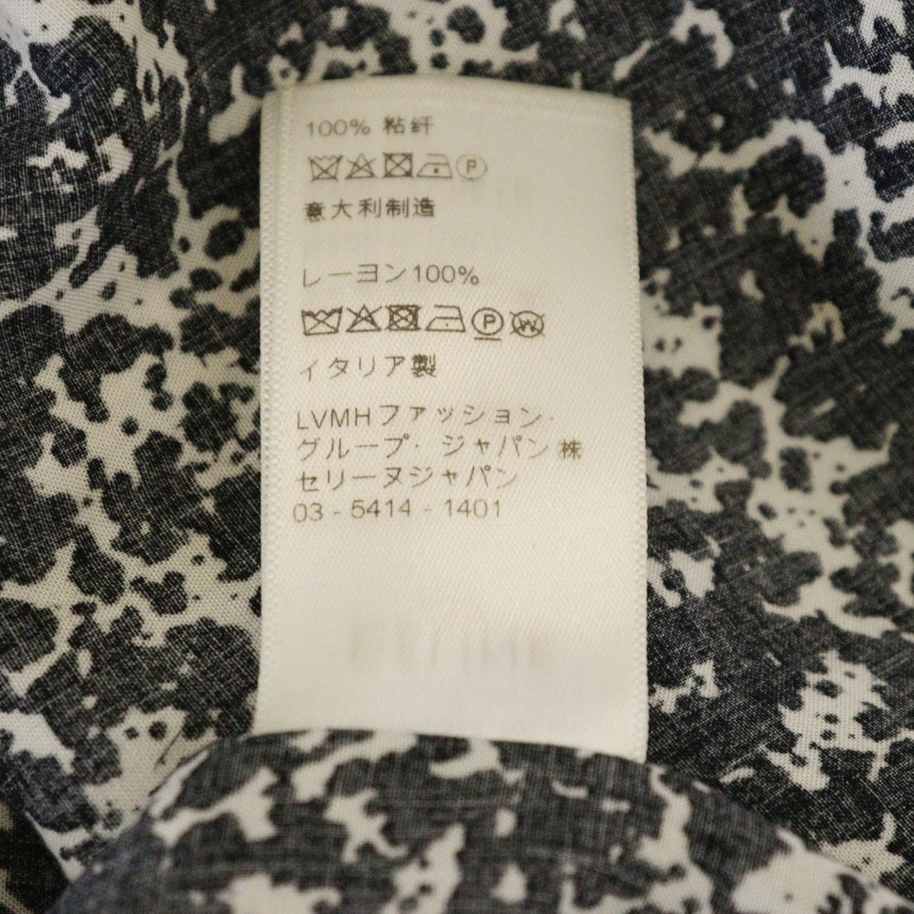 CELINE(セリーヌ) 19AW スプラッター マーブルプリントクラシック総柄長袖シャツ 2C028371F ブラック