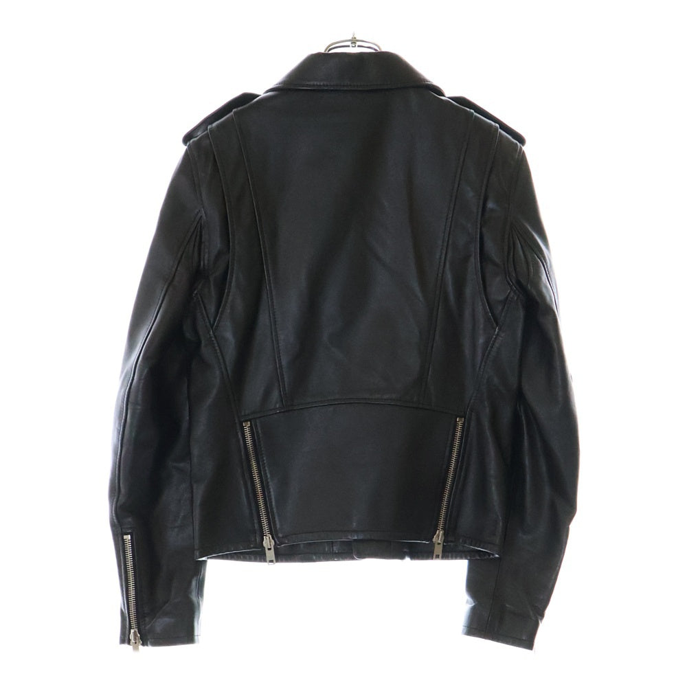 CELINE(セリーヌ) 19AW CELINE by Hedi Slimane クラシックバイカー カーフスキン ダブル レザーライダースジャケット 2E158599E ブラック