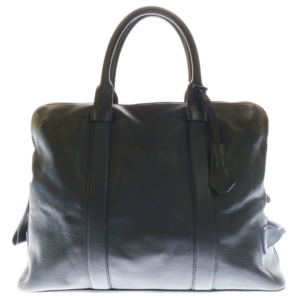 TOM FORD(トムフォード) 2WAY レザー ボストン トートバッグ ブラック/ゴールド