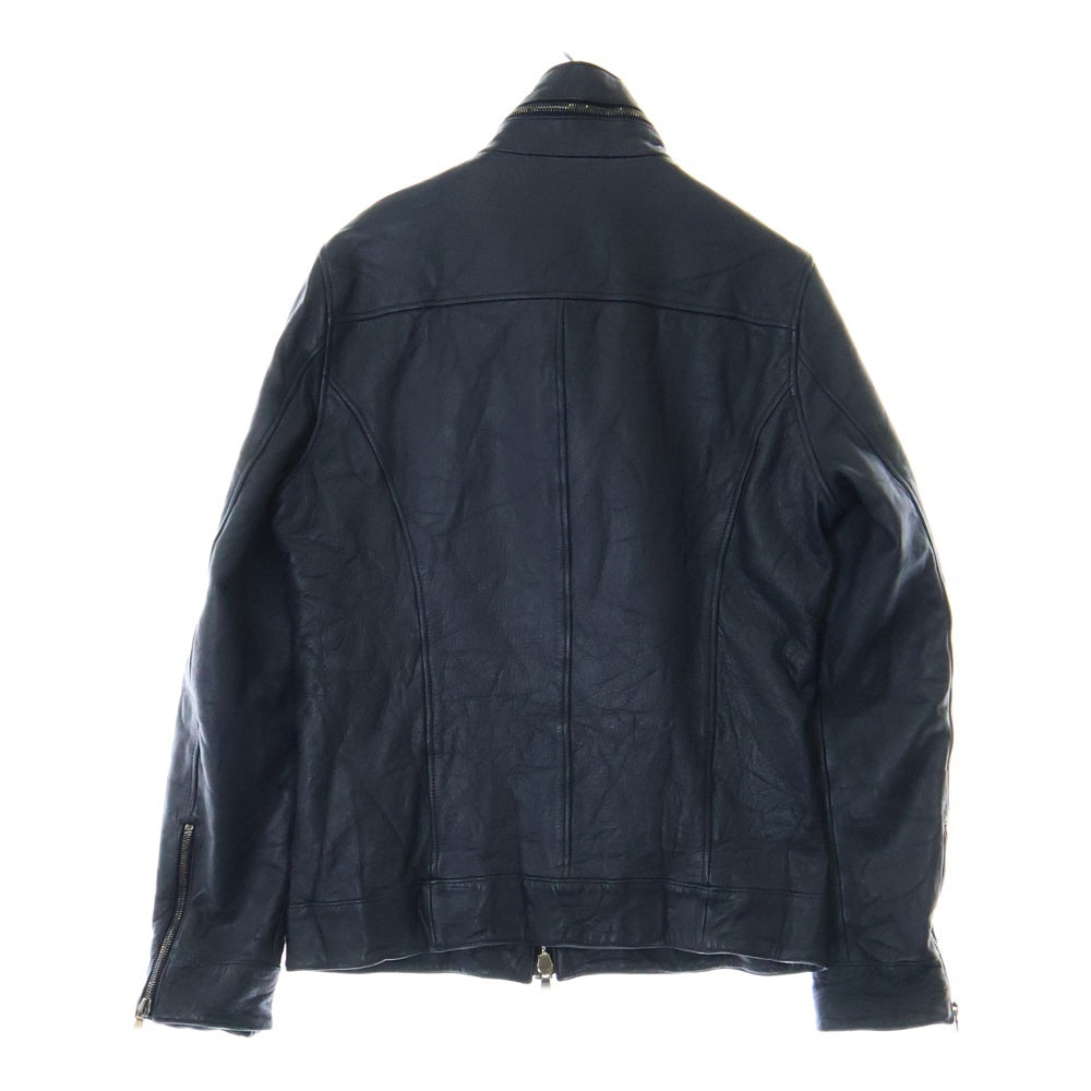 jun hashimoto(ジュンハシモト) 14SS INNER RIDERS レザーインナーライダース ネイビー LET0034W03
