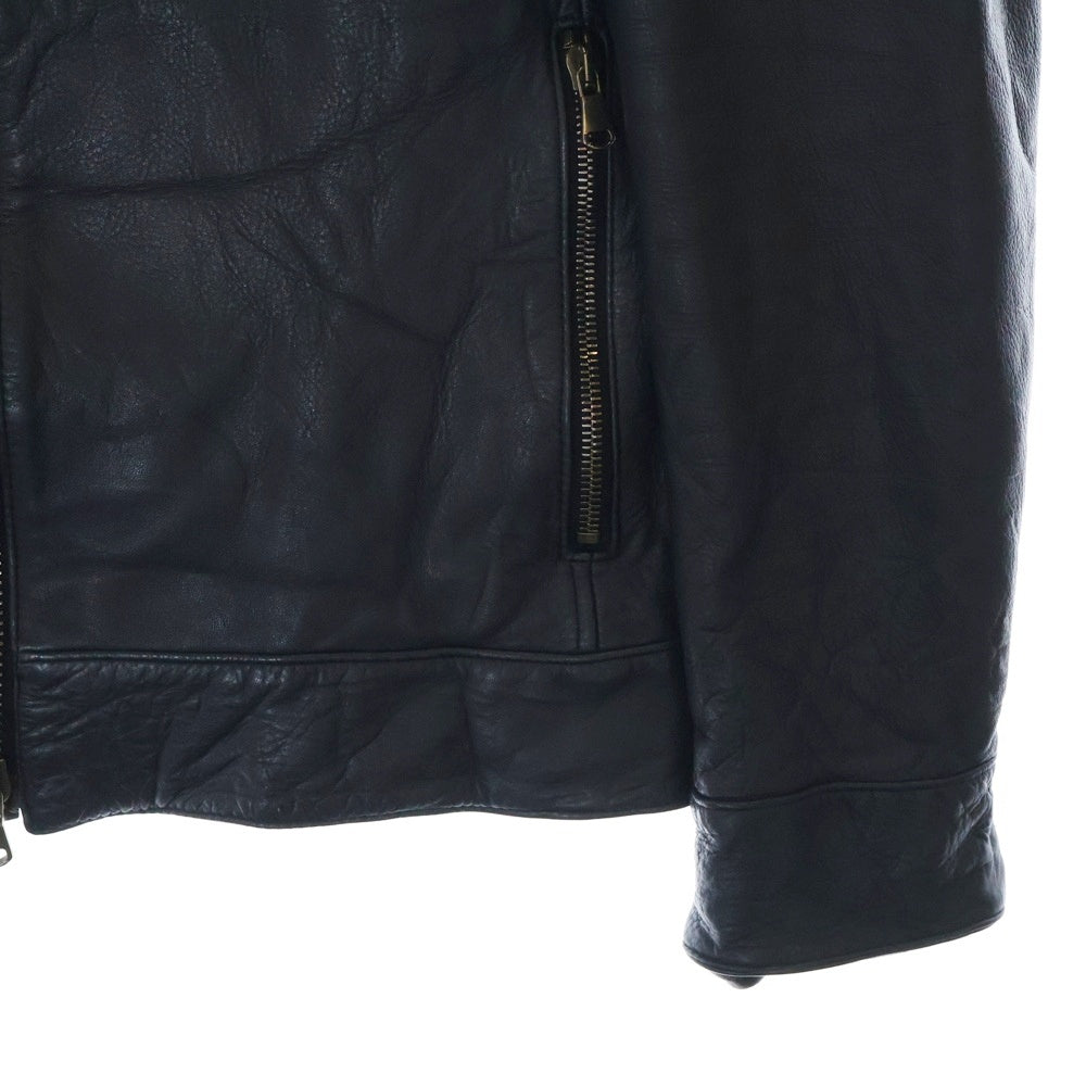 jun hashimoto(ジュンハシモト) 14SS INNER RIDERS レザーインナーライダース ネイビー LET0034W03