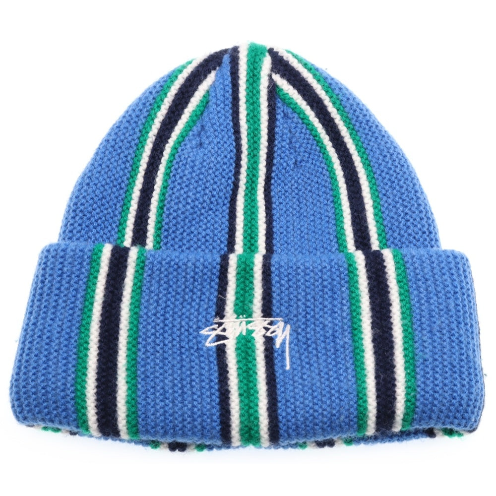 STUSSY(ステューシー) STOCK VERTICAL STRIPE CUFF BEANIE ストック ヴァーティカル ストライプ カフ ビーニー帽 マルチカラー