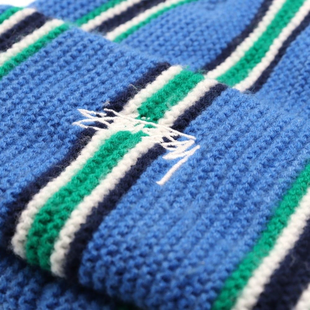 STUSSY(ステューシー) STOCK VERTICAL STRIPE CUFF BEANIE ストック ヴァーティカル ストライプ カフ ビーニー帽 マルチカラー