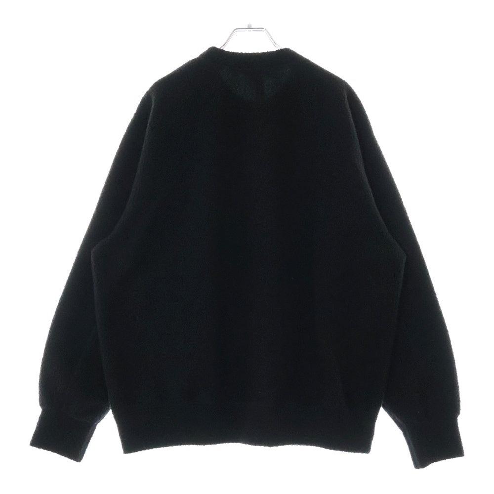 UNDERCOVER(アンダーカバー) 24AW ボアフリースワイヤー刺繍 スウェットトレーナー ブラック UP2D4805