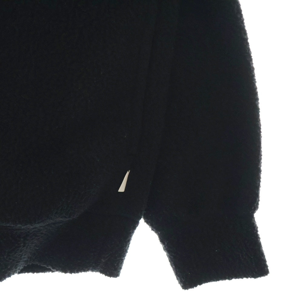 UNDERCOVER(アンダーカバー) 24AW ボアフリースワイヤー刺繍 スウェットトレーナー ブラック UP2D4805
