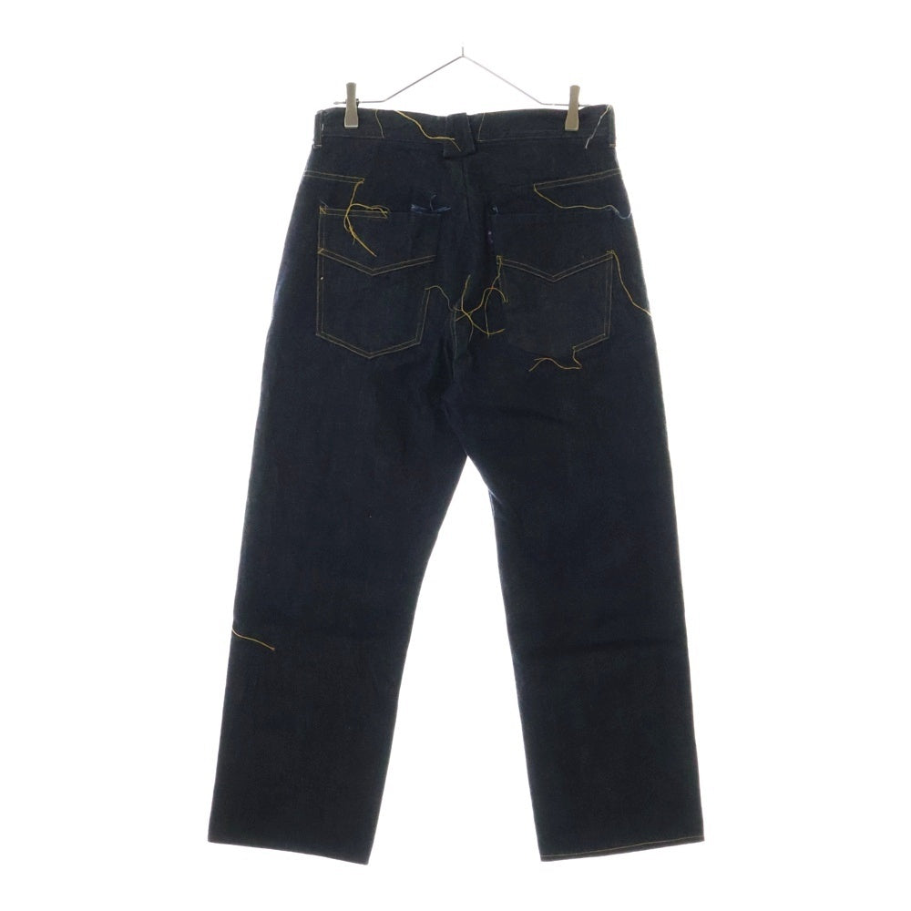 Needles(ニードルス) Straight Jean 12oz Denim Glitch Stitch グリッチステッチ 12オンスストレートジーンズ インディゴ デニムパンツ MR217