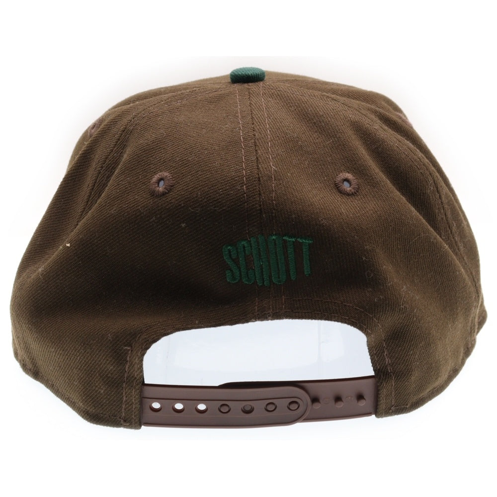 SCHOTT(ショット) ×NEW ERA 9Fifty ニューエラ ベースボールキャップ 帽子 ブラウン/グリーン