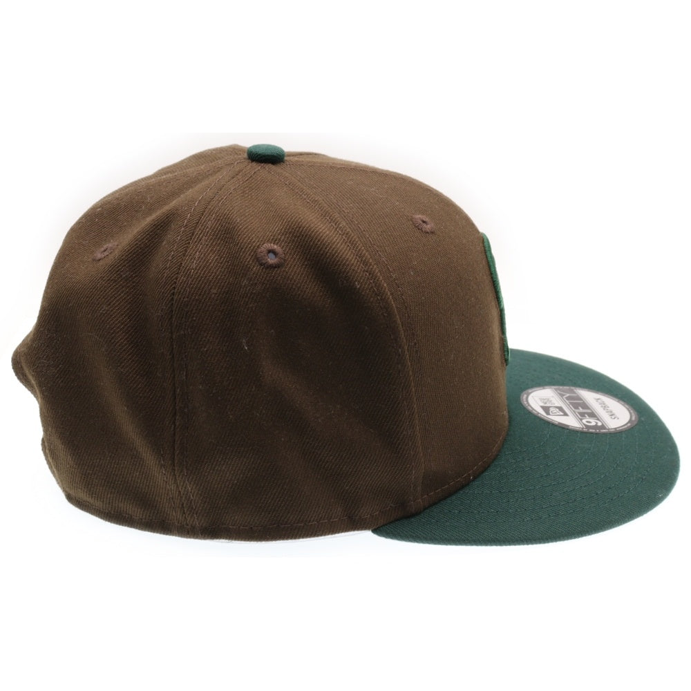 SCHOTT(ショット) ×NEW ERA 9Fifty ニューエラ ベースボールキャップ 帽子 ブラウン/グリーン