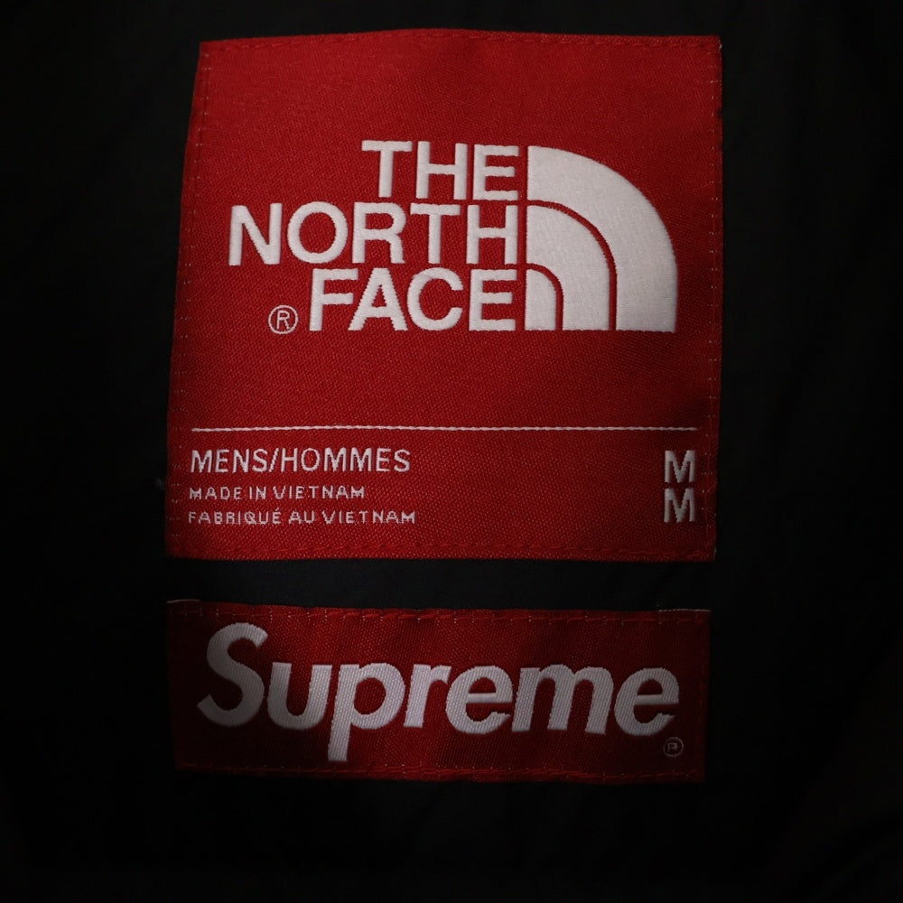 SUPREME(シュプリーム) 19AW ×THE NORTH FACE Paper Print Nuptse Jacket ND91806I ザ ノースフェイス ペーパープリント ヌプシ ナイロン ダウンジャケット ブラック/グレー