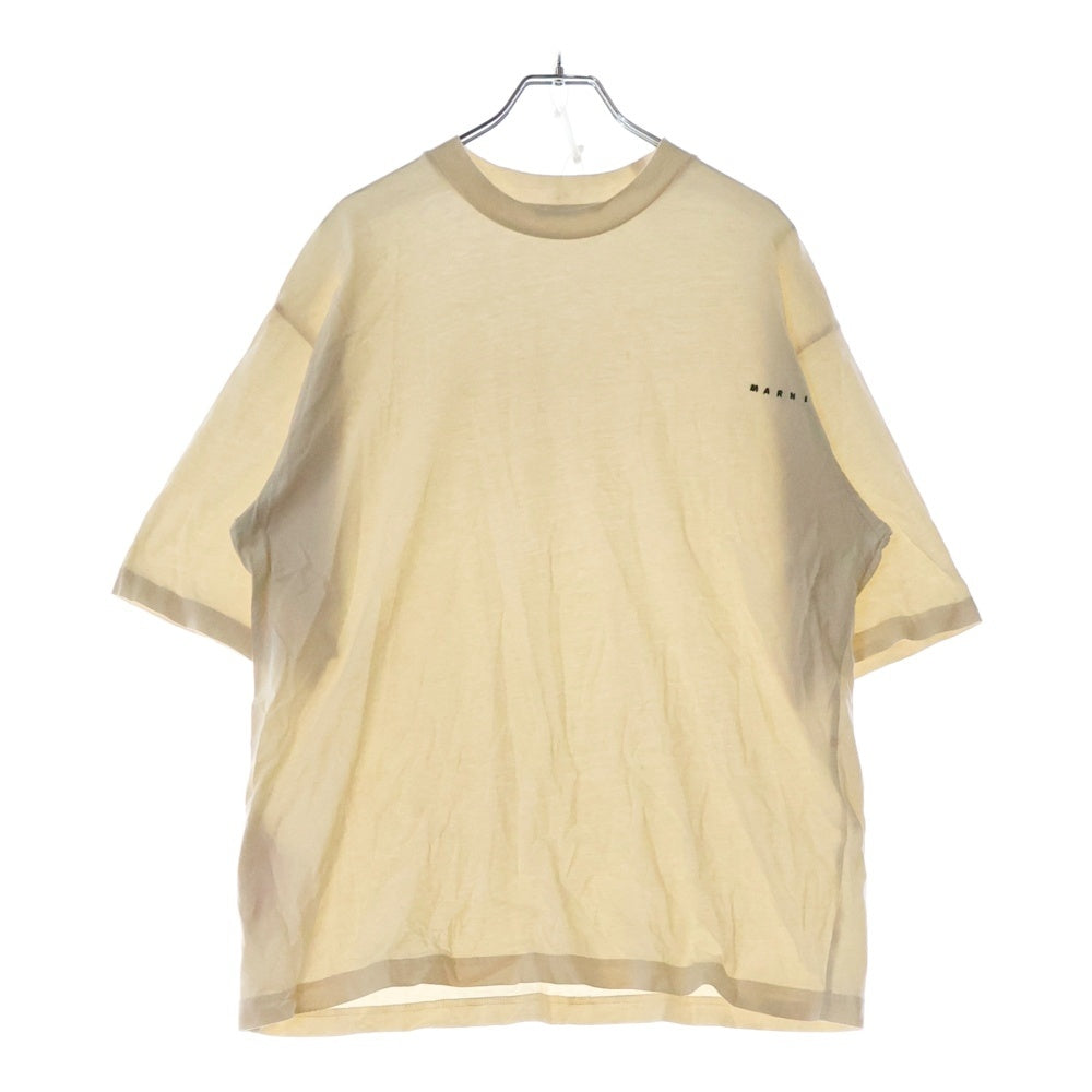 MARNI(マルニ) フロントロゴ 半袖Tシャツ カットソー アイボリー HUMU0223EX UTCZ68