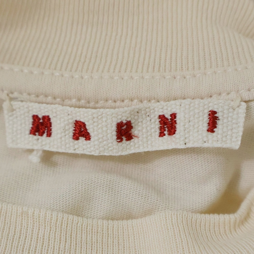 MARNI(マルニ) フロントロゴ 半袖Tシャツ カットソー アイボリー HUMU0223EX UTCZ68