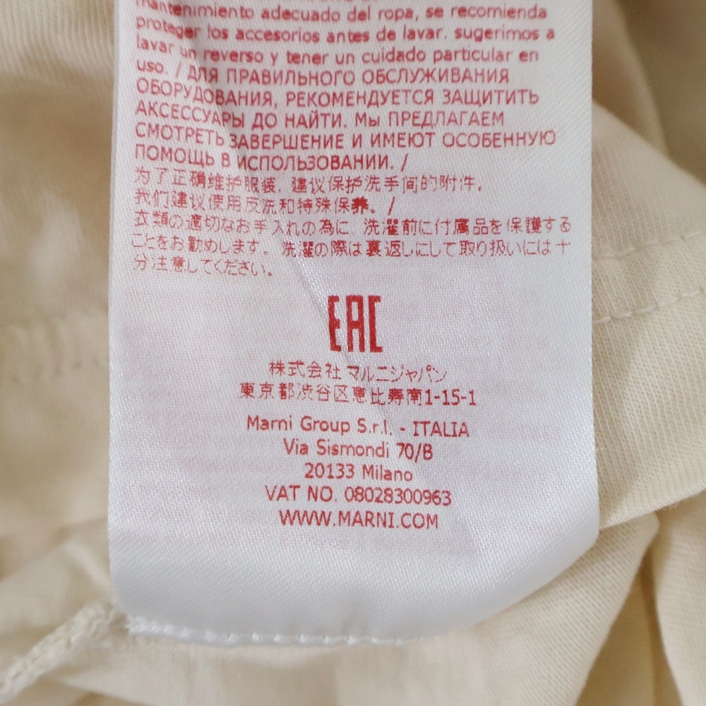 MARNI(マルニ) フロントロゴ 半袖Tシャツ カットソー アイボリー HUMU0223EX UTCZ68