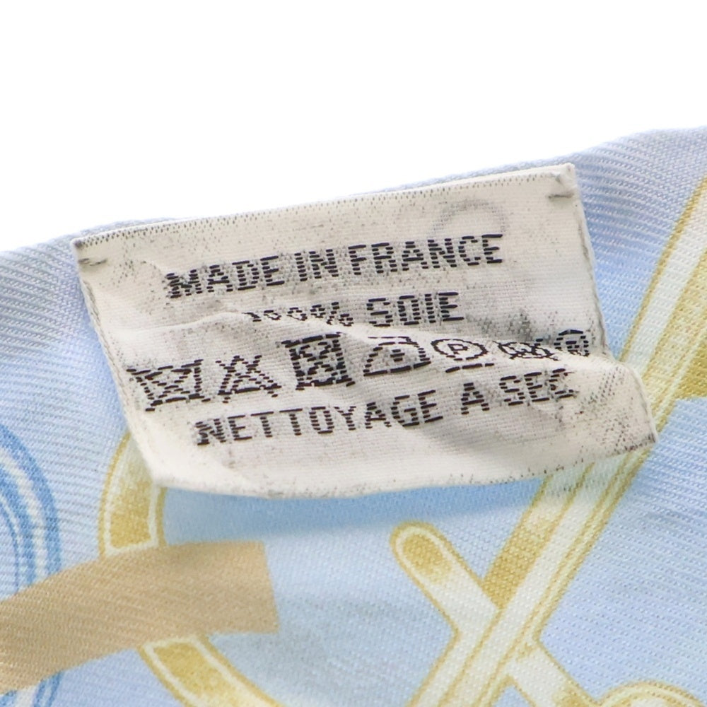 HERMES(エルメス) 23SS DO RE BOUCLES ド レ ブックル ツイリー シルクスカーフ ブルー