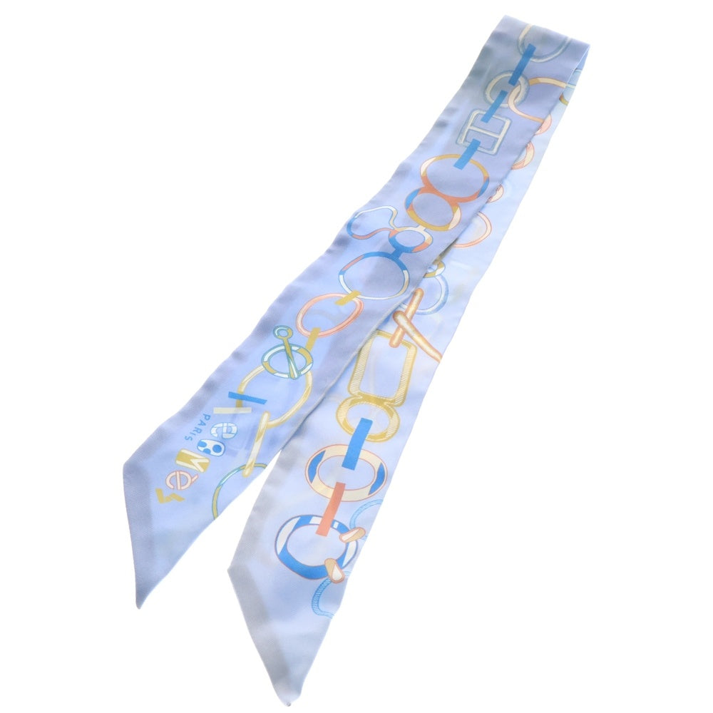 HERMES(エルメス) 23SS DO RE BOUCLES ド レ ブックル ツイリー シルクスカーフ ブルー