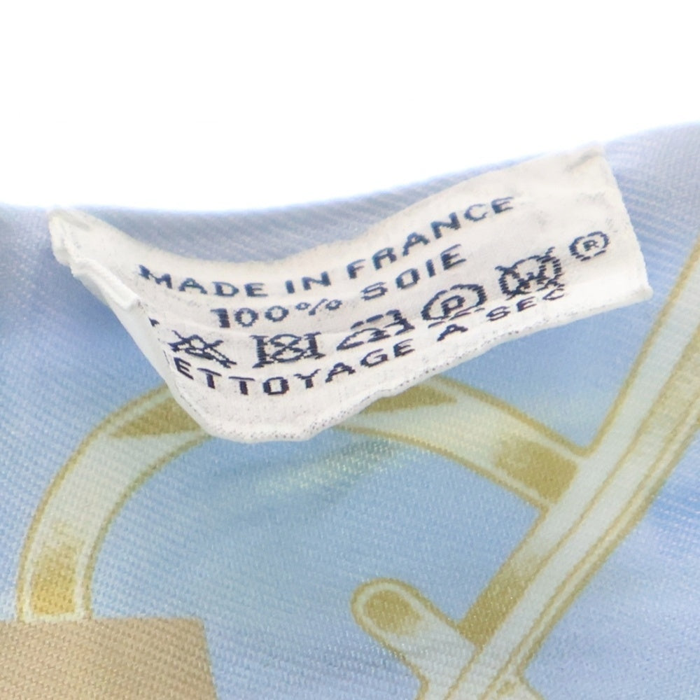 HERMES(エルメス) 23SS DO RE BOUCLES ド レ ブックル ツイリー シルクスカーフ ブルー