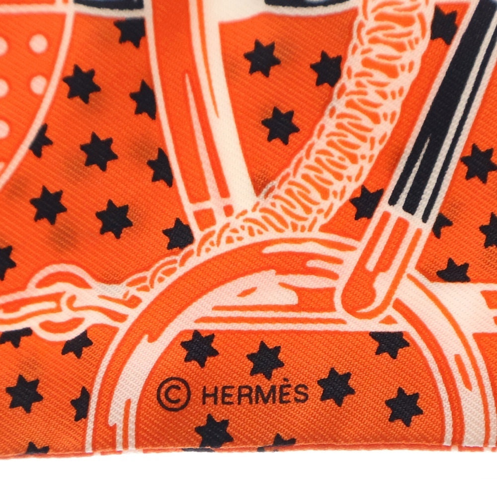 HERMES(エルメス) 24SS Eperon d'Or Banda エプロン ドール バンダ ツイリー シルクスカーフ オレンジ
