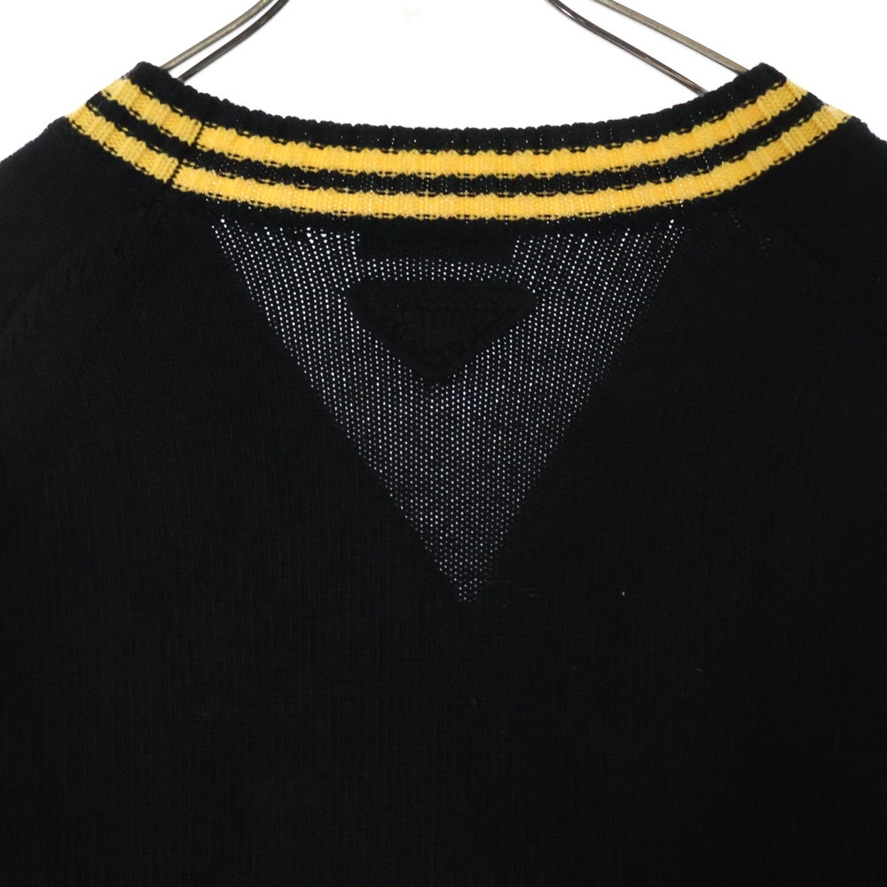 PRADA(プラダ) 24AW Women's Wool and Cashmere Cardiga ウーマン ウール カシミヤ混 カーディガン ブラック P25N21 レディース