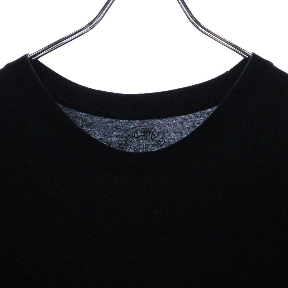 CHROME HEARTS(クロムハーツ) CH T-SHRT フロントホースシュー 英字バックプリント 半袖Tシャツ カットソー ブラック /イエロー