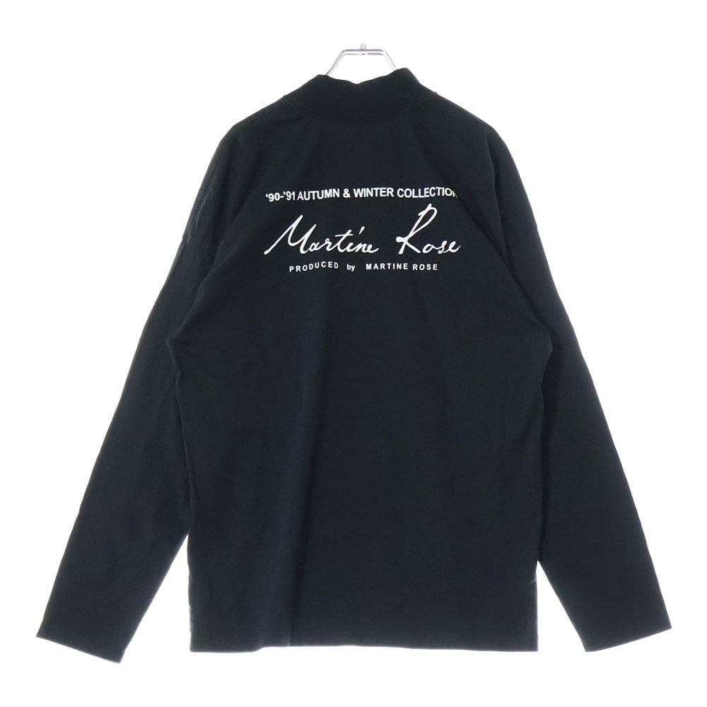 MARTINE ROSE(マーティンローズ) 90-91 AW COLLECTION ロゴプリント モックネック ロングスリーブカットソー 長袖Tシャツ ブラック