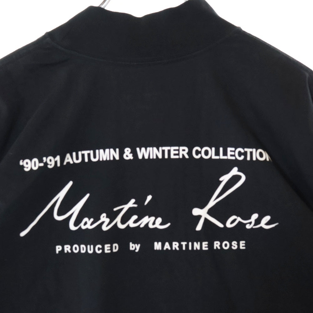 MARTINE ROSE(マーティンローズ) 90-91 AW COLLECTION ロゴプリント モックネック ロングスリーブカットソー 長袖Tシャツ ブラック