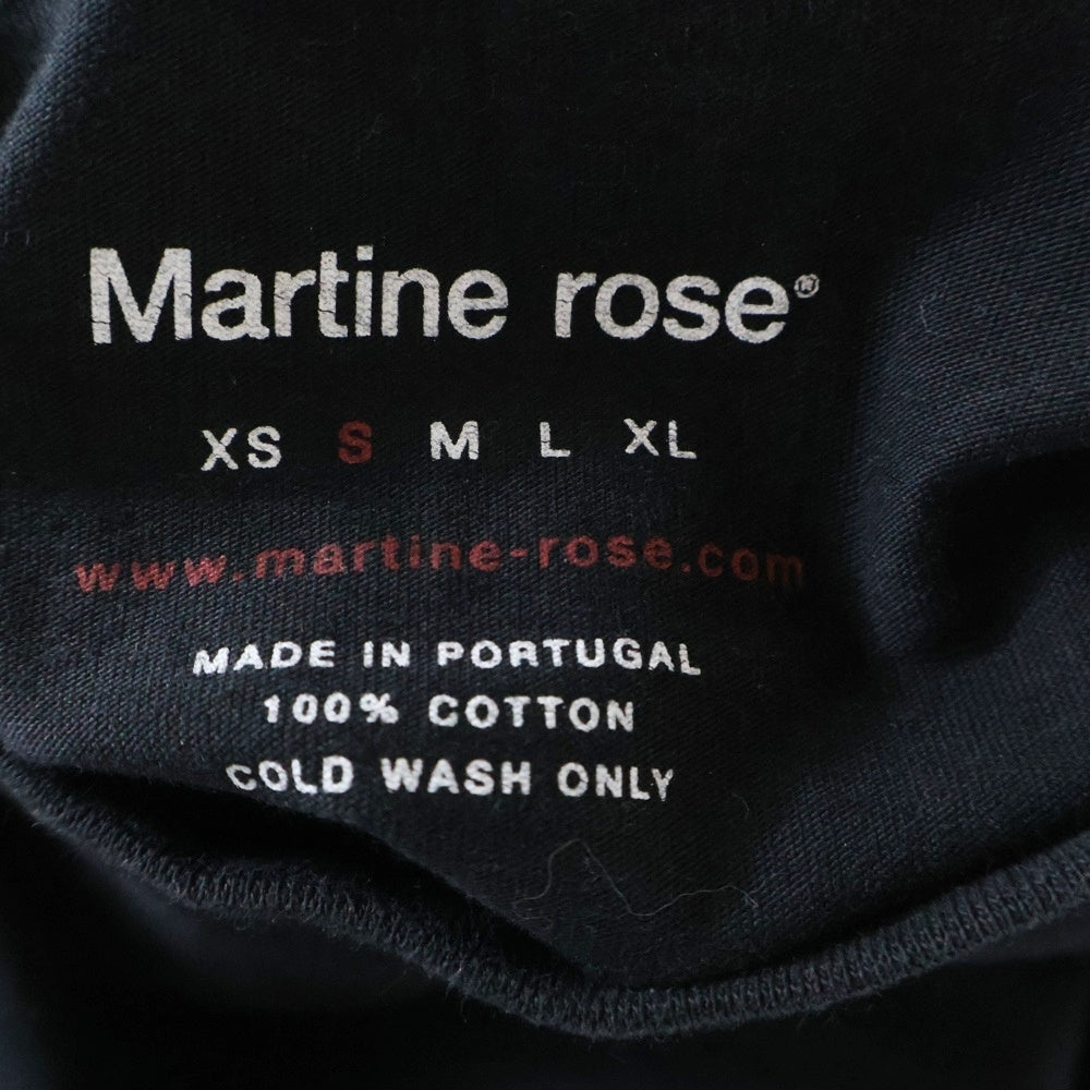 MARTINE ROSE(マーティンローズ) 90-91 AW COLLECTION ロゴプリント モックネック ロングスリーブカットソー 長袖Tシャツ ブラック