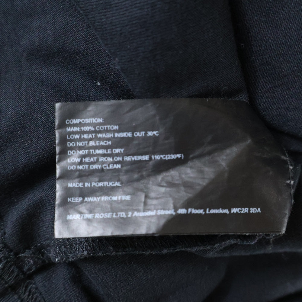 MARTINE ROSE(マーティンローズ) 90-91 AW COLLECTION ロゴプリント モックネック ロングスリーブカットソー 長袖Tシャツ ブラック