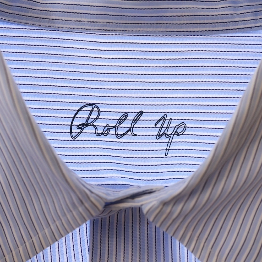Porter Classic(ポータークラシック) ROLL UP STRIPE SHIRT ロールアップ ストライプ長袖シャツ ライトブルー