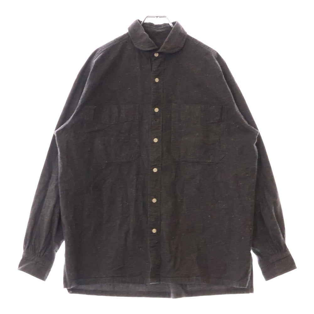 Porter Classic(ポータークラシック) WIDE POCKET CHAMBRAY CHAIN SHIRT ワイドポケット シャンブレー長袖シャツ ブラック